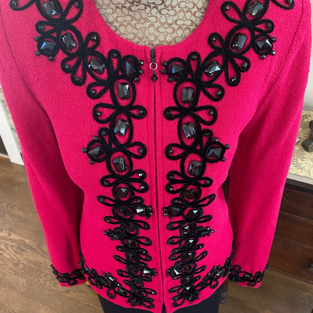 St. John Couture jacket red. Size 6